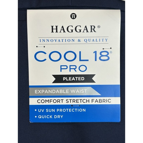 Haggar‎ Pleated Cool 18 Pro Expandable Waist Shorts Men's 54W NWT Big & Tall - Picture 1 of 7
